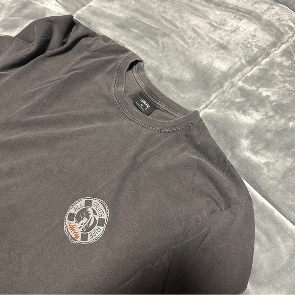 Men's Stussy Gray Long Sleeve Shirt - Picture 4 of 4